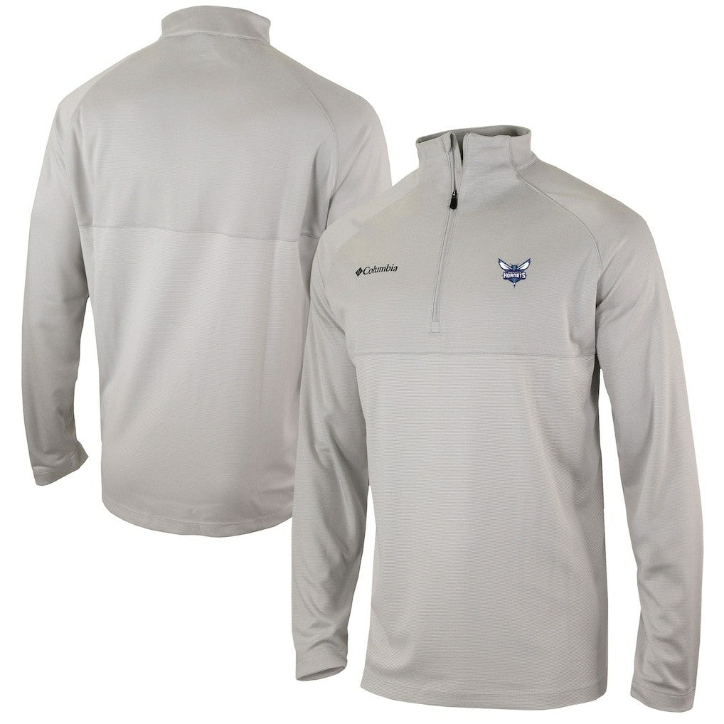 Charlotte Hornets Omni-Wick Rockin' It Quarter-Zip Pullover Top Heather Gray - Columbia