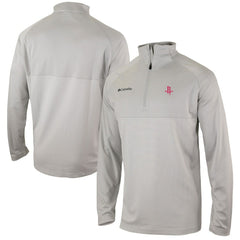 Houston Rockets Omni-Wick Rockin' It Quarter-Zip Pullover Top Heather Gray - Columbia