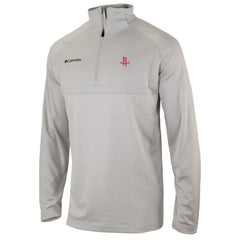 Houston Rockets Omni-Wick Rockin' It Quarter-Zip Pullover Top Heather Gray - Columbia
