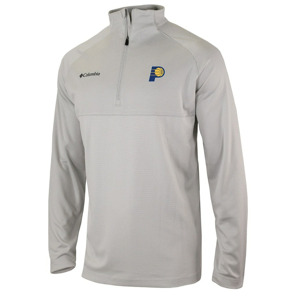 Indiana Pacers Omni-Wick Rockin' It Quarter-Zip Pullover Top Heather Gray - Columbia