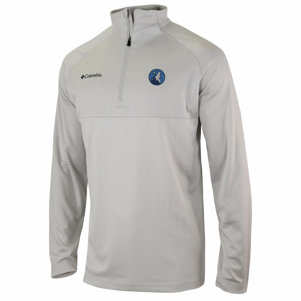 Minnesota Timberwolves Omni-Wick Rockin' It Quarter-Zip Pullover Top Heather Gray - Columbia