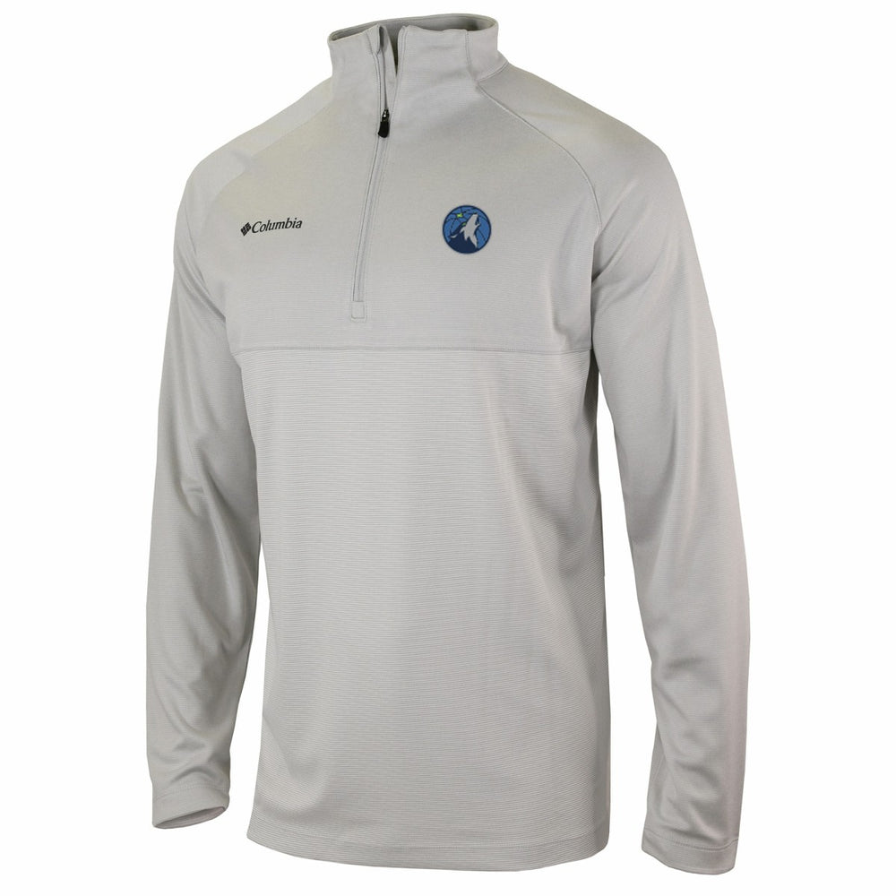 Minnesota Timberwolves Omni-Wick Rockin' It Quarter-Zip Pullover Top Heather Gray - Columbia