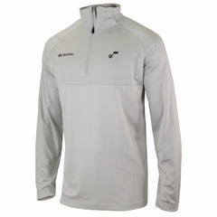 Utah Jazz Omni-Wick Rockin' It Quarter-Zip Pullover Top Heather Gray - Columbia