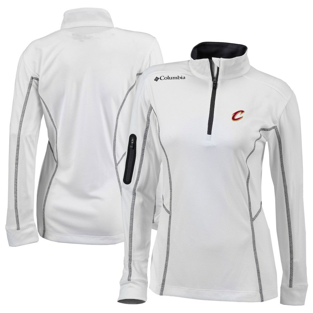 Cleveland Cavaliers Women's Omni-Wick Shotgun Quarter-Zip Pullover Top White - Columbia