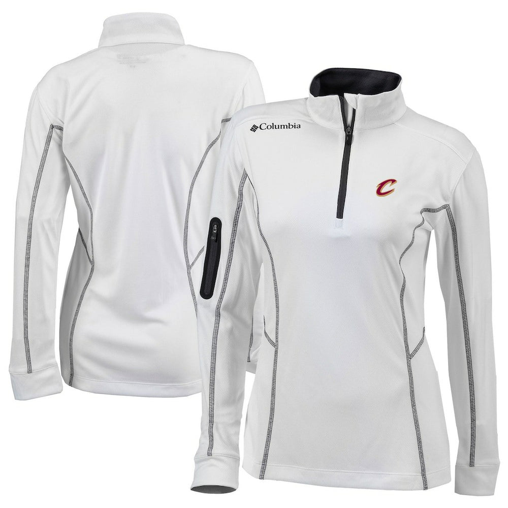 Cleveland Cavaliers Women's Omni-Wick Shotgun Quarter-Zip Pullover Top White - Columbia