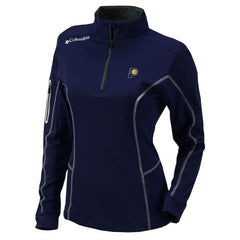 Indiana Pacers Women's Omni-Wick Shotgun Quarter-Zip Pullover Top Navy - Columbia