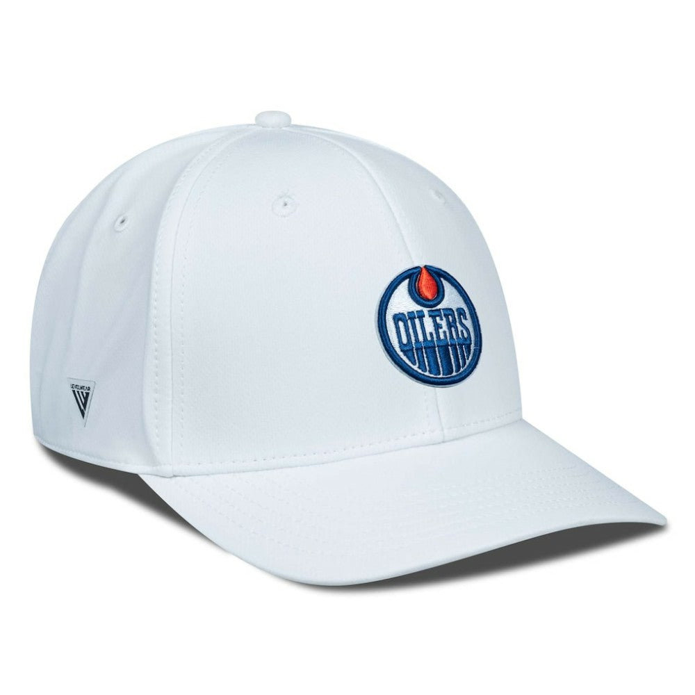 Edmonton Oilers Levelwear Rise Flex Hat - White | US 200656707