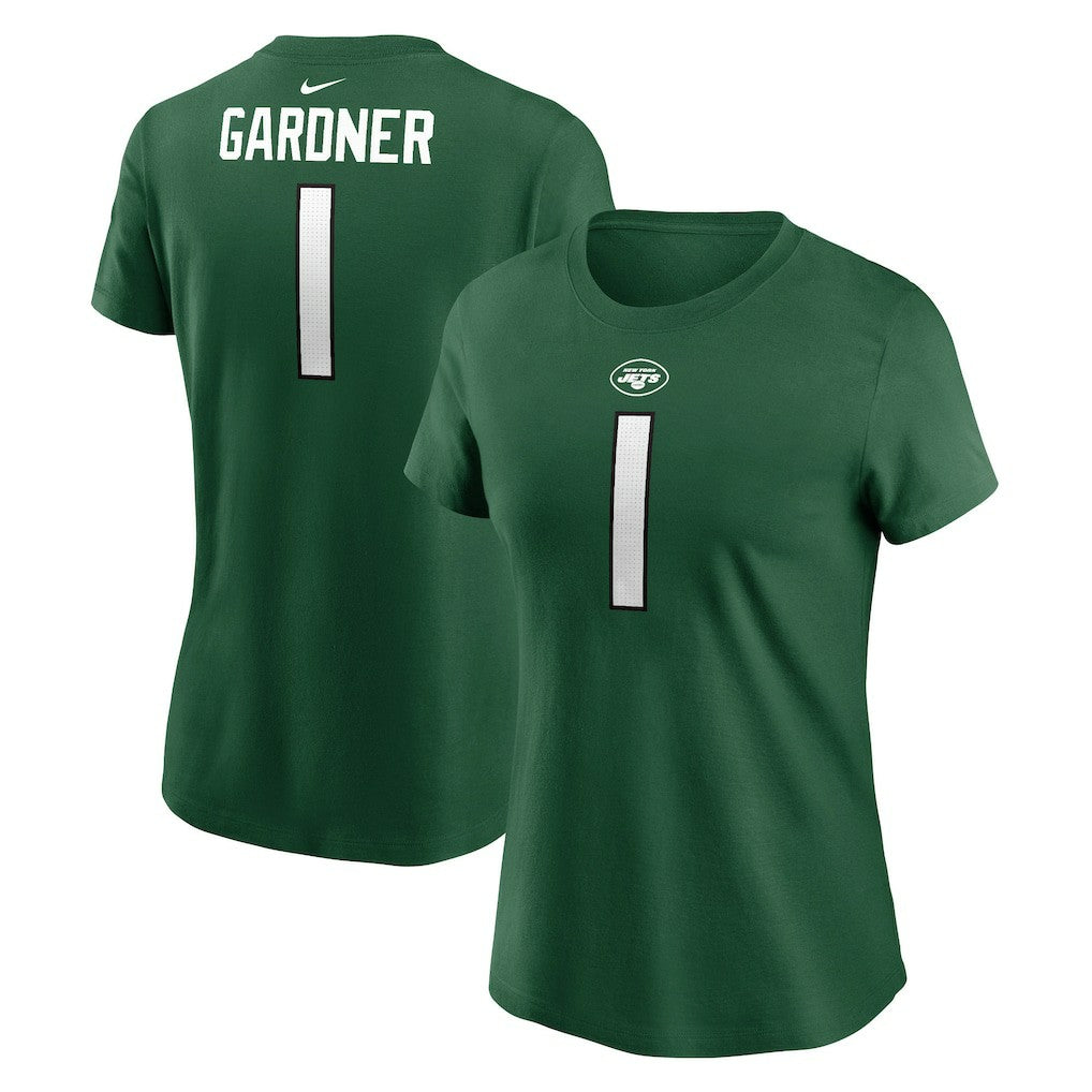 Sauce Gardner New York Jets Women's Player Name & Number T-Shirt - Green T-shirts
