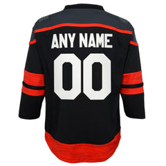 Carolina Hurricanes Youth Home Replica Custom Jersey - Black | US 200663287