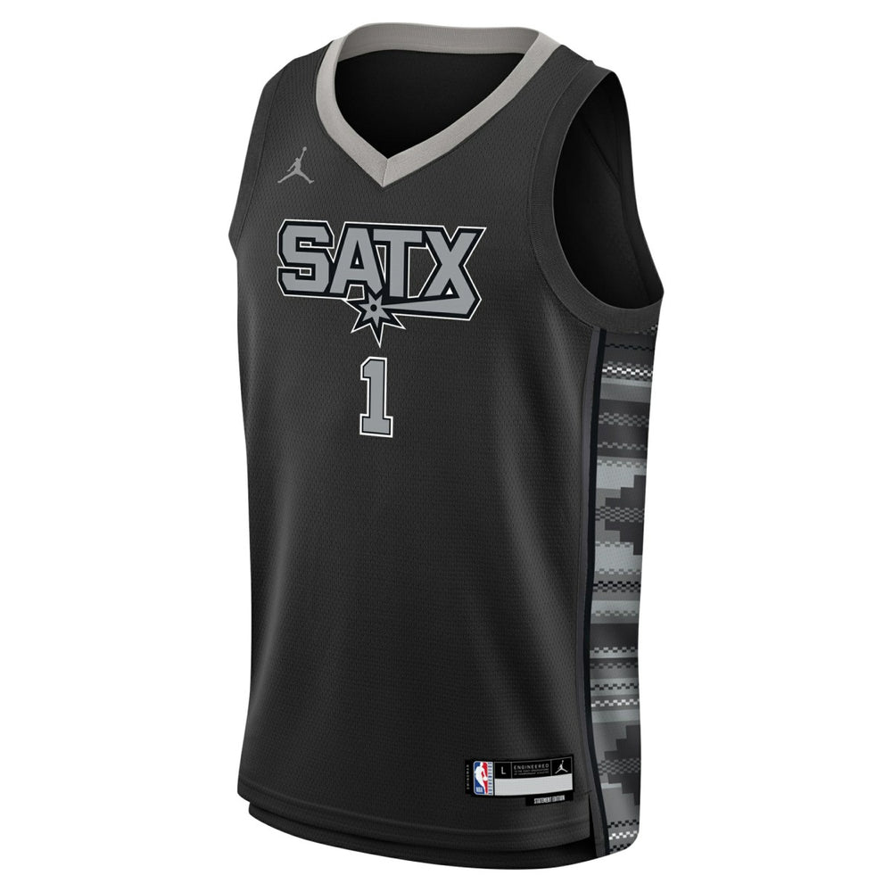 Victor Wembanyama San Antonio Spurs Jordan Brand Youth Swingman Jersey Statement Edition Black
