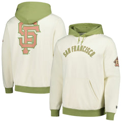 San Francisco Giants New Era Color Pop Pullover Hoodie - Cream/Green Hoodies