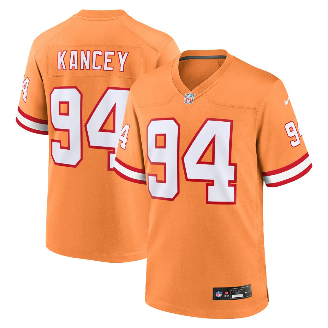 Calijah Kancey Tampa Bay Buccaneers Alternate Game Jersey - Orange Jerseys