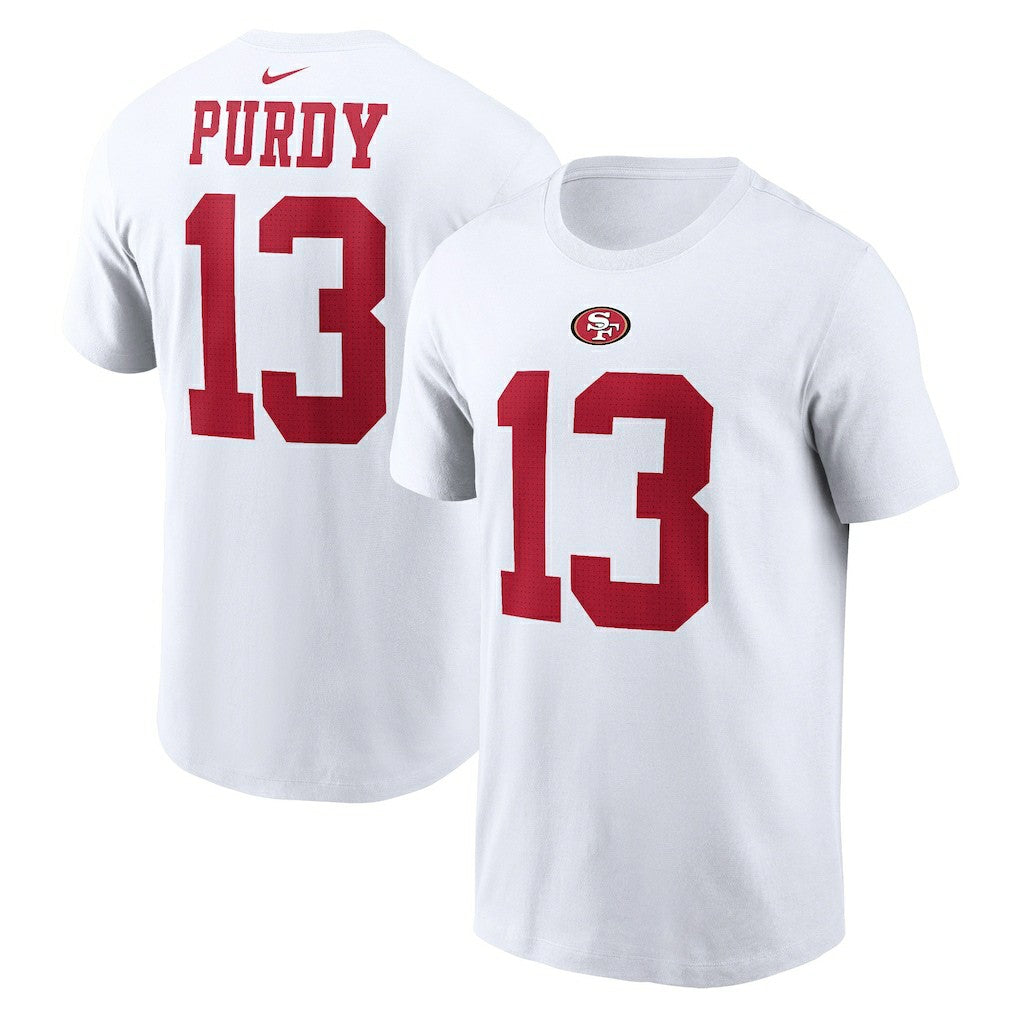 Brock Purdy San Francisco 49ers Player Name & Number T-Shirt - White T-shirts