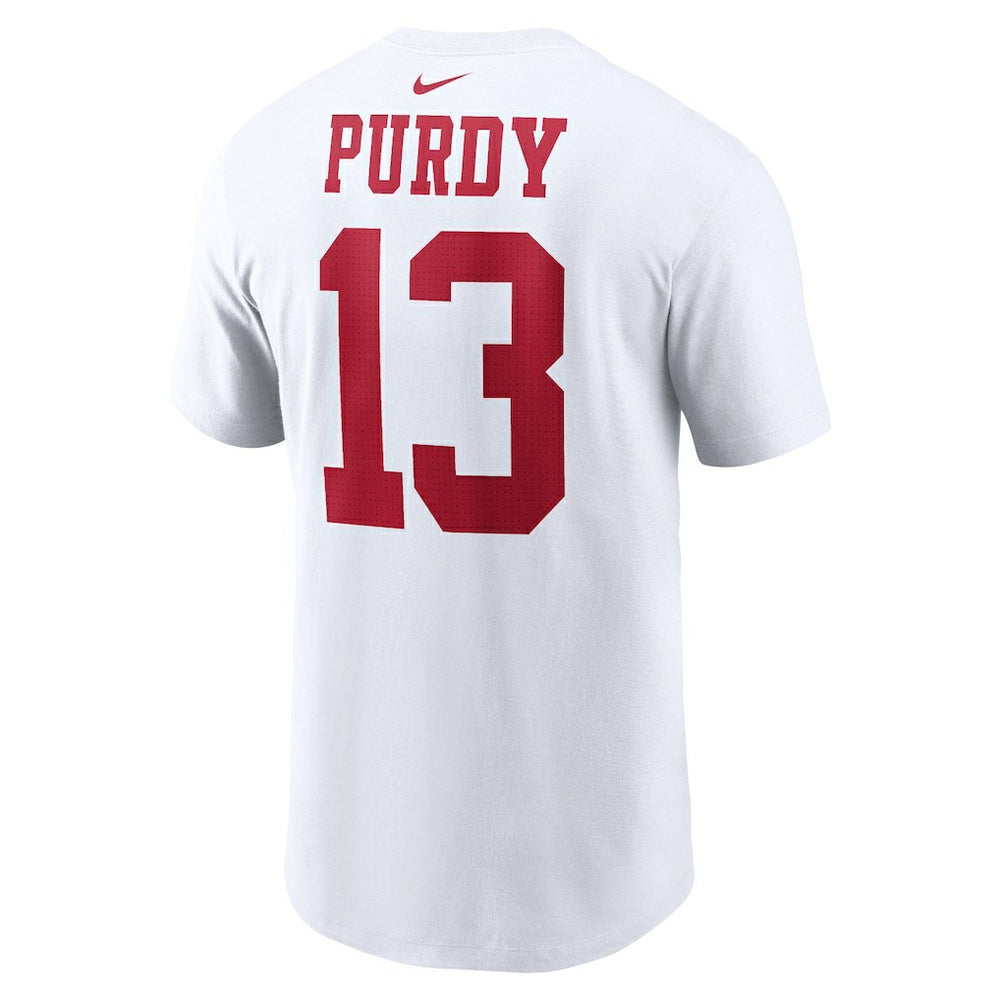 Brock Purdy San Francisco 49ers Player Name & Number T-Shirt - White T-shirts