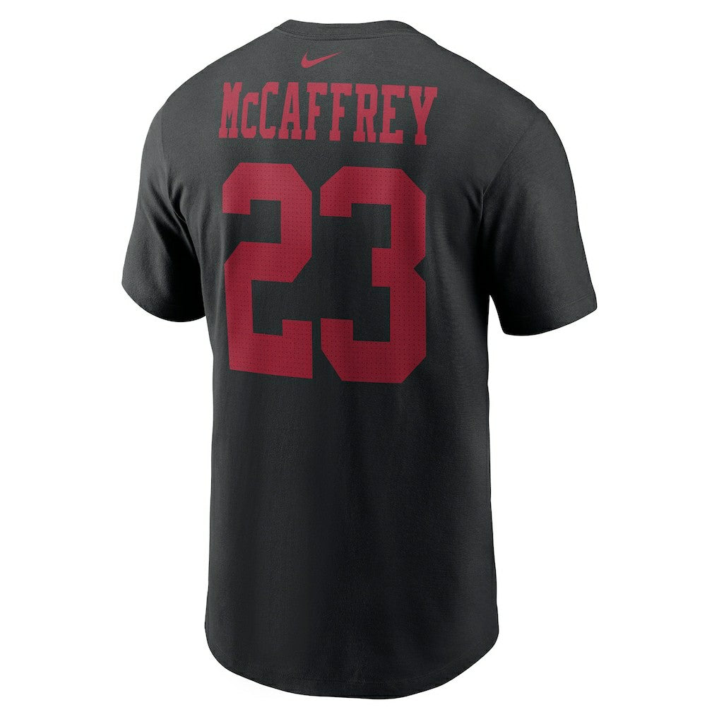 Christian McCaffrey San Francisco 49ers Player Name & Number T-Shirt - Black T-shirts