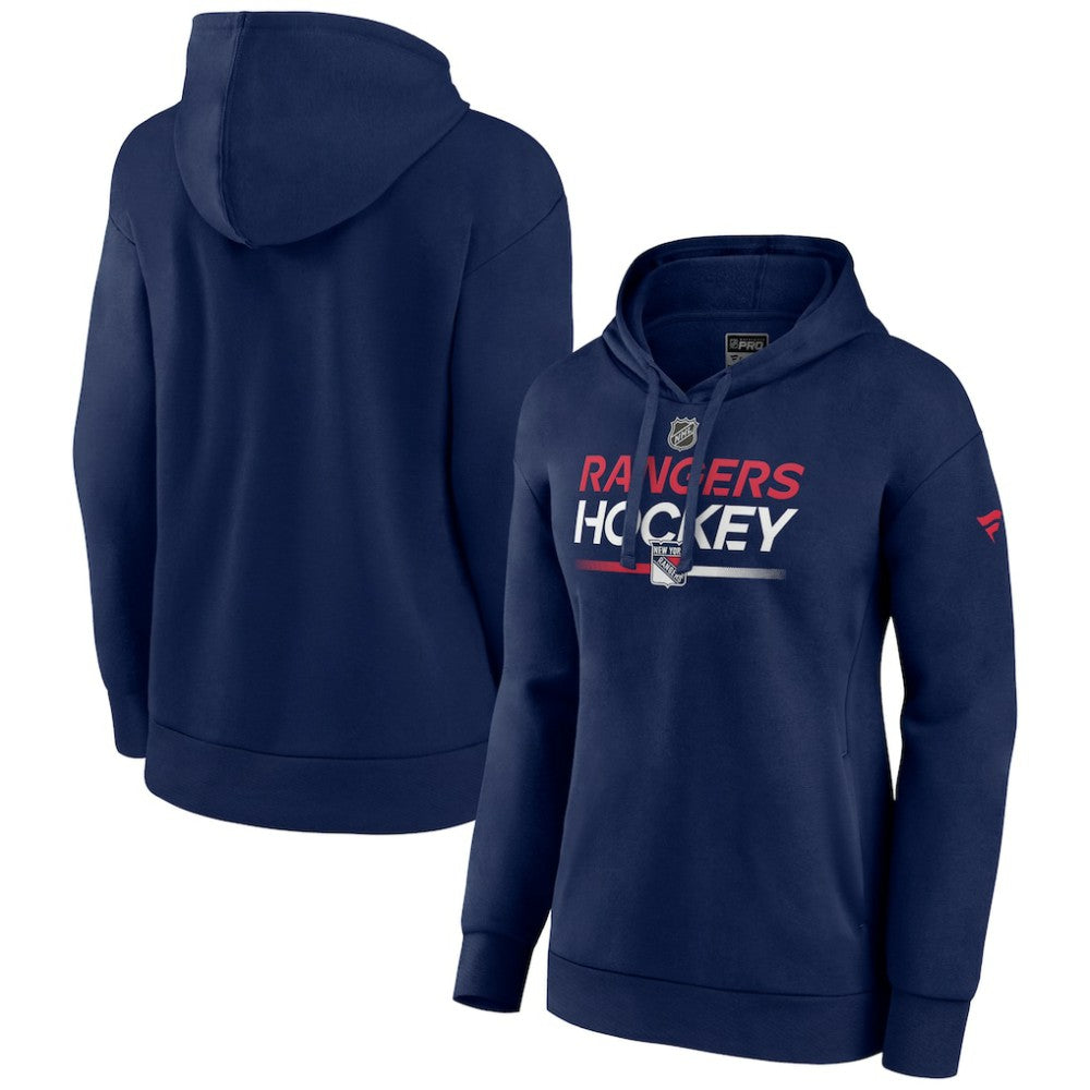 New York Rangers Fanatics Women's Alternate Wordmark Fleece Pullover Hoodie - Navy | US 200665517