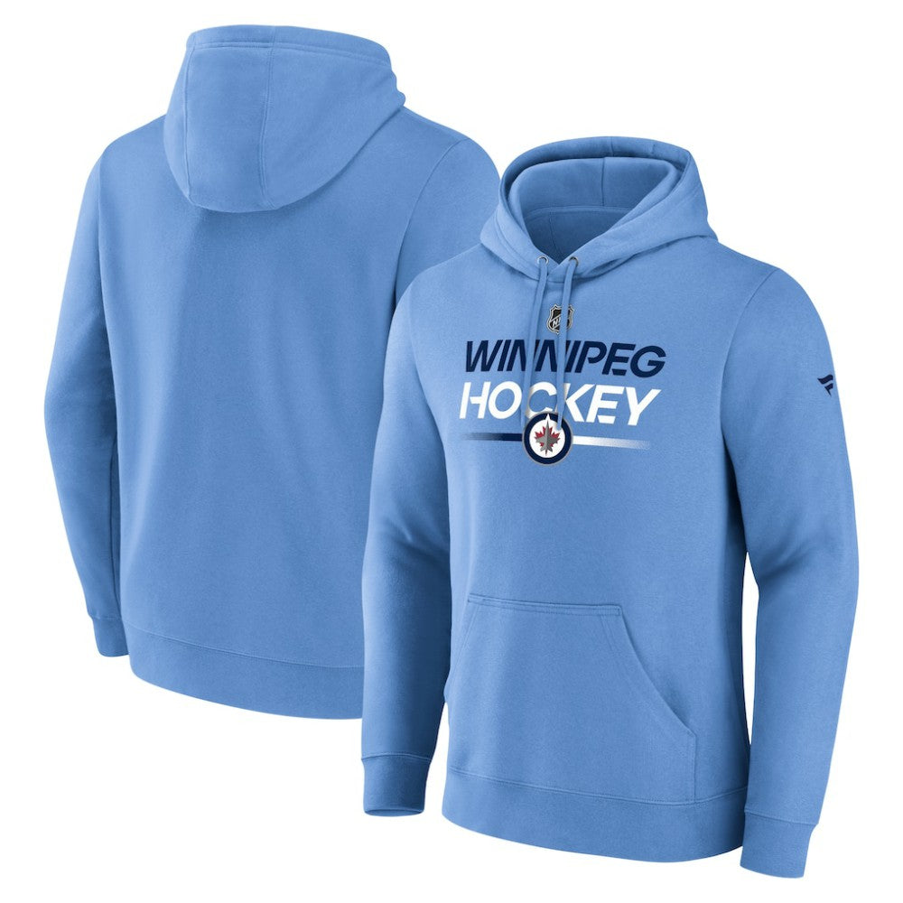 Winnipeg Jets Fanatics Alternate Wordmark Fleece Pullover Hoodie - Light Blue | US 200665605
