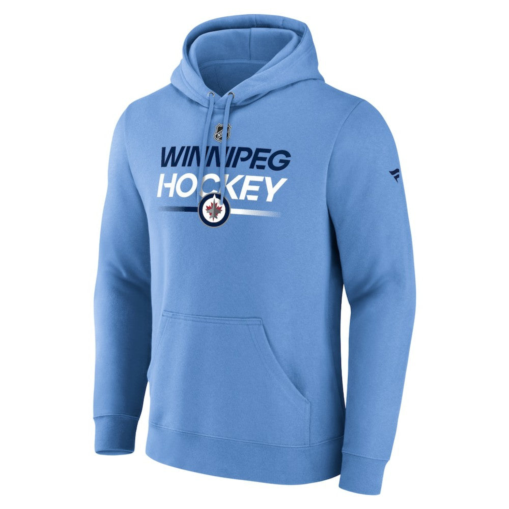 Winnipeg Jets Fanatics Alternate Wordmark Fleece Pullover Hoodie - Light Blue | US 200665605