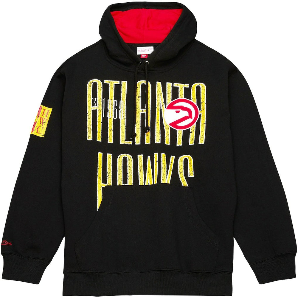 Atlanta Hawks Hardwood Classics OG 2.0 Pullover Hoodie Black - Mitchell & Ness