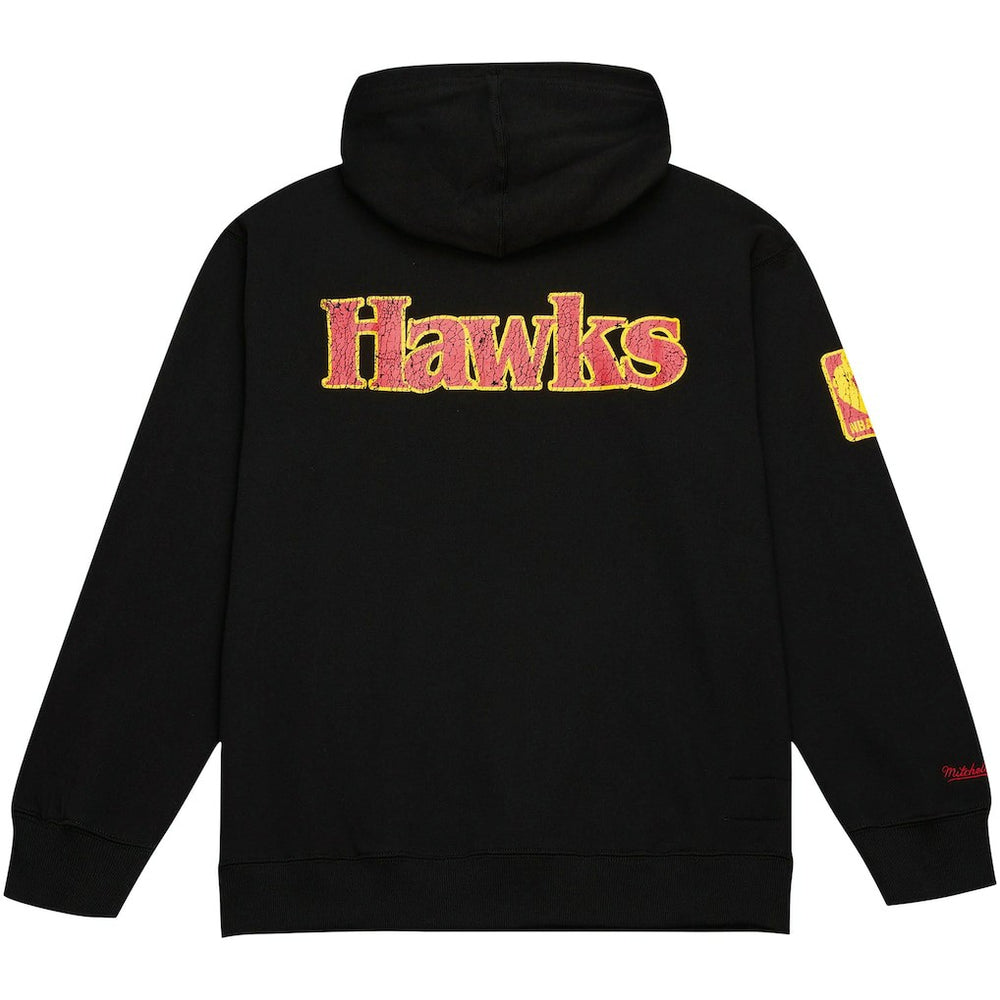 Atlanta Hawks Hardwood Classics OG 2.0 Pullover Hoodie Black - Mitchell & Ness