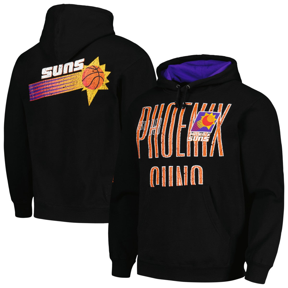 Phoenix Suns Hardwood Classics OG 2.0 Pullover Hoodie Black - Mitchell & Ness