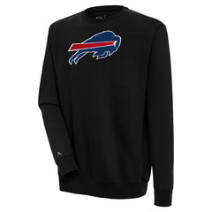 Buffalo Bills Antigua Victory Crewneck Pullover Sweatshirt - Black Pullover