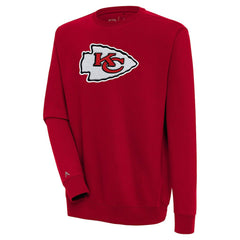 Kansas City Chiefs Antigua Victory Crewneck Pullover Sweatshirt - Red Pullover