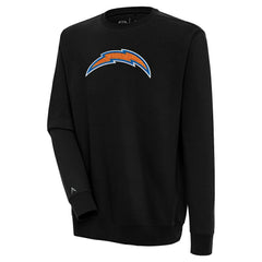 Los Angeles Chargers Antigua Victory Crewneck Pullover Sweatshirt - Black Pullover
