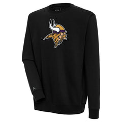 Minnesota Vikings Antigua Victory Crewneck Pullover Sweatshirt - Black Pullover