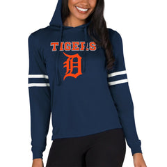 Detroit Tigers Concepts Sport Women's Marathon Lightweight Lounge Pullover Hoodie - Navy Hoodies