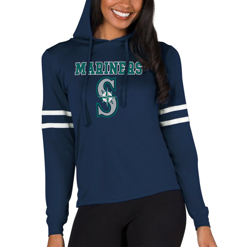 Seattle Mariners Concepts Sport Women's Marathon Lightweight Lounge Pullover Hoodie - Navy Hoodies