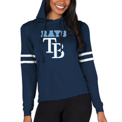 Tampa Bay Rays Concepts Sport Women's Marathon Lightweight Lounge Pullover Hoodie - Navy Hoodies