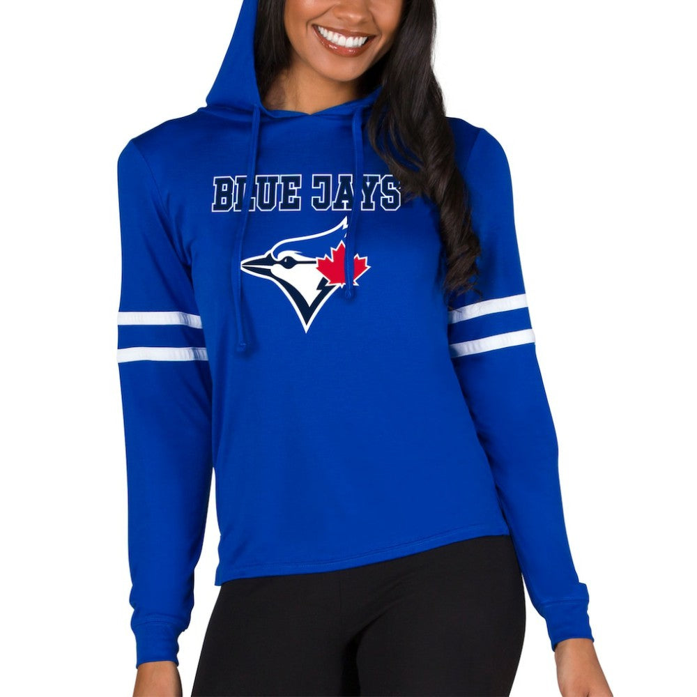 Toronto Blue Jays Concepts Sport Women's Marathon Lightweight Lounge Pullover Hoodie - Royal Hoodies