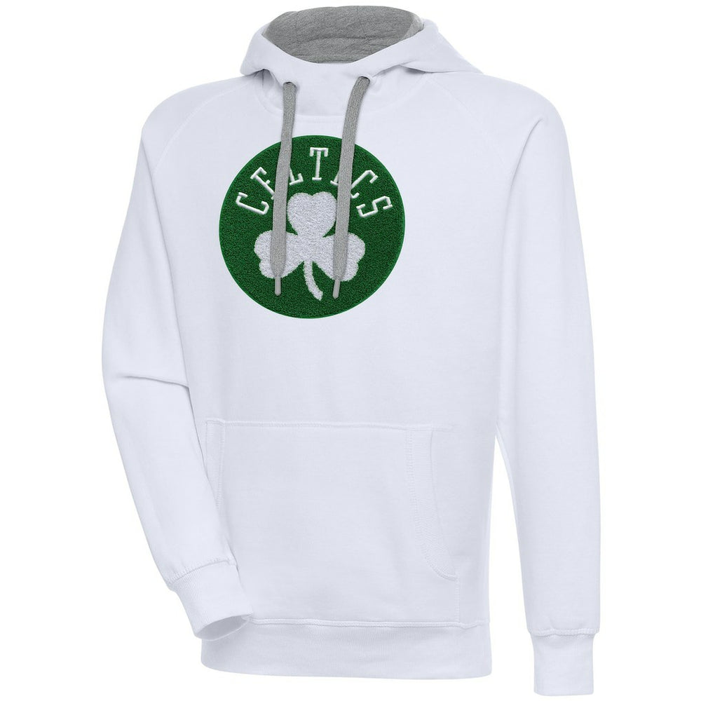 Boston Celtics Antigua Victory Pullover Hoodie White