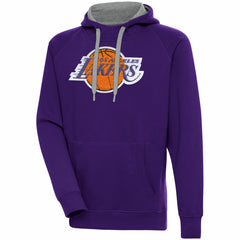 Los Angeles Lakers Antigua Victory Pullover Hoodie Purple
