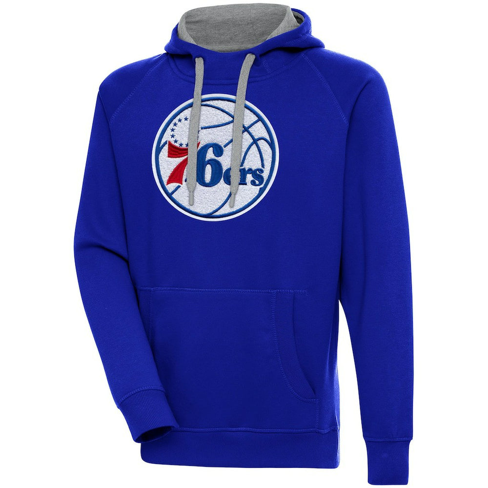 Philadelphia 76ers Antigua Victory Pullover Hoodie Royal outlet