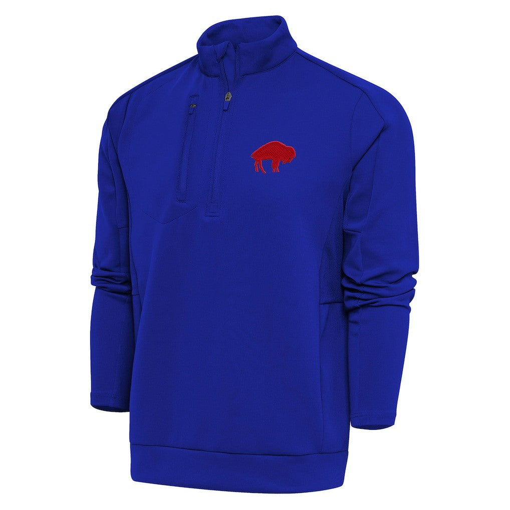 Buffalo Bills Adult Throwback Logo Generation Quarter-Zip Pullover Top - Royal Pullover