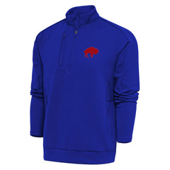 Buffalo Bills Adult Throwback Logo Generation Quarter-Zip Pullover Top - Royal Pullover