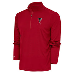 Atlanta Falcons Adult Throwback Logo Tribute Quarter-Zip Pullover - Red Pullover