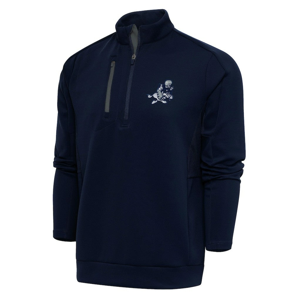 Dallas Cowboys Adult Throwback Logo Generation Quarter-Zip Pullover Top - Navy Pullover