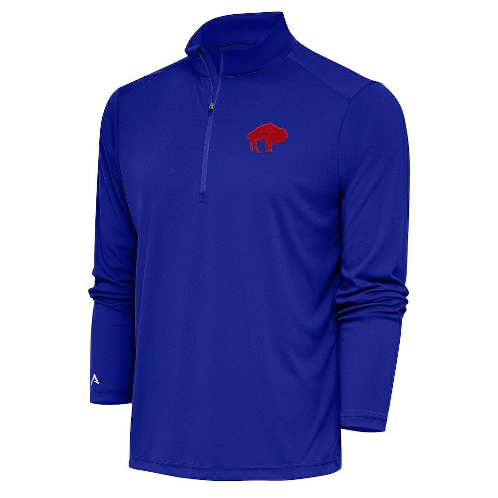Buffalo Bills Adult Throwback Logo Tribute Quarter-Zip Pullover - Royal Pullover