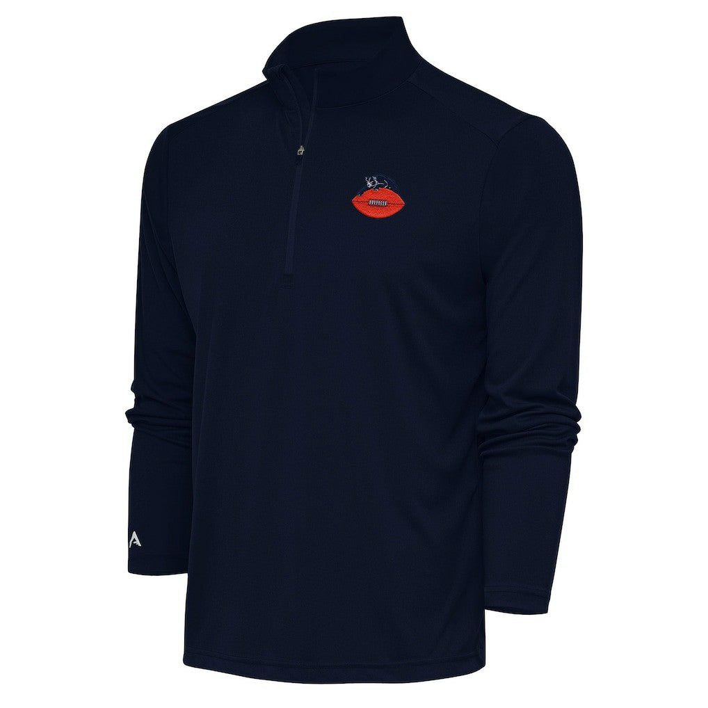 Chicago Bears Adult Throwback Logo Tribute Quarter-Zip Pullover - Navy Pullover