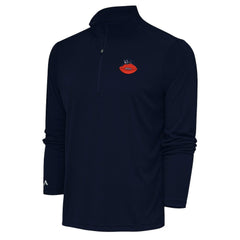 Chicago Bears Adult Throwback Logo Tribute Quarter-Zip Pullover - Navy Pullover