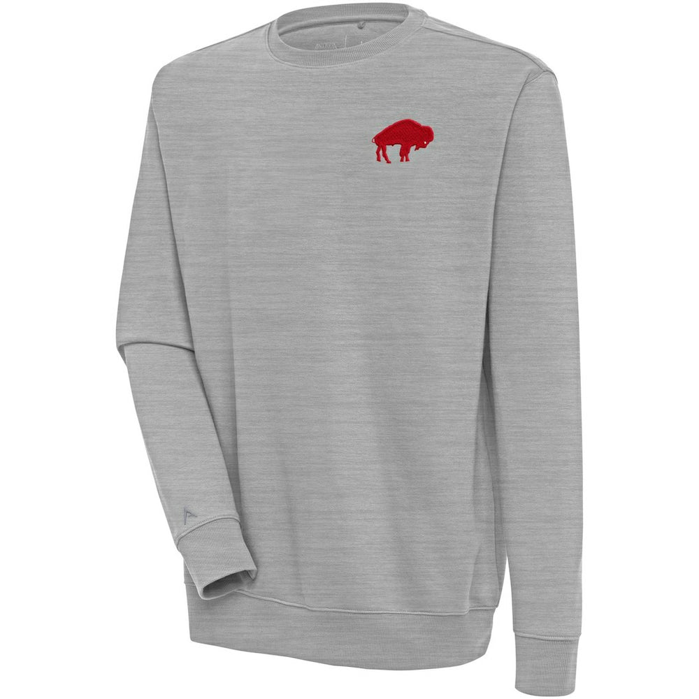 Buffalo Bills Adult Throwback Logo Victory Pullover Sweatshirt - Heather Gray Pullover
