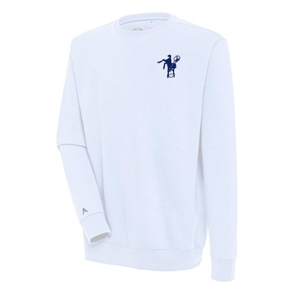 Indianapolis Colts Adult Throwback Logo Victory Pullover Sweatshirt - White Pullover