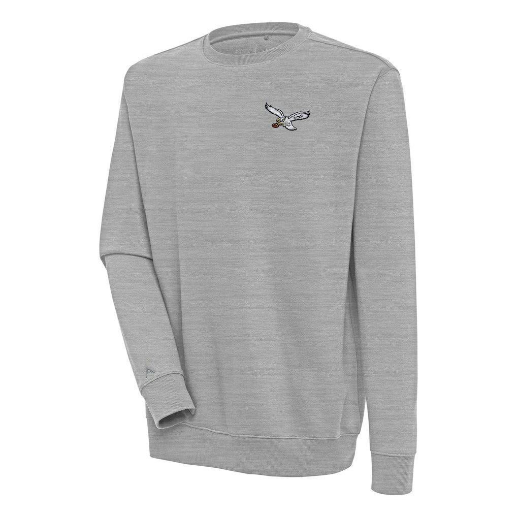 Philadelphia Eagles Adult Throwback Logo Victory Pullover Sweatshirt - Heather Gray Pullover