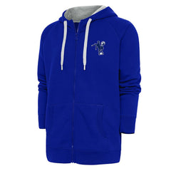 Indianapolis Colts Adult Throwback Logo Victory Full-Zip Hoodie - Royal Hoodies