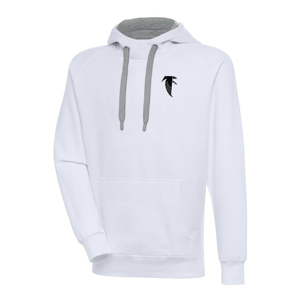 Atlanta Falcons Adult Throwback Logo Victory Pullover Hoodie - White Hoodies