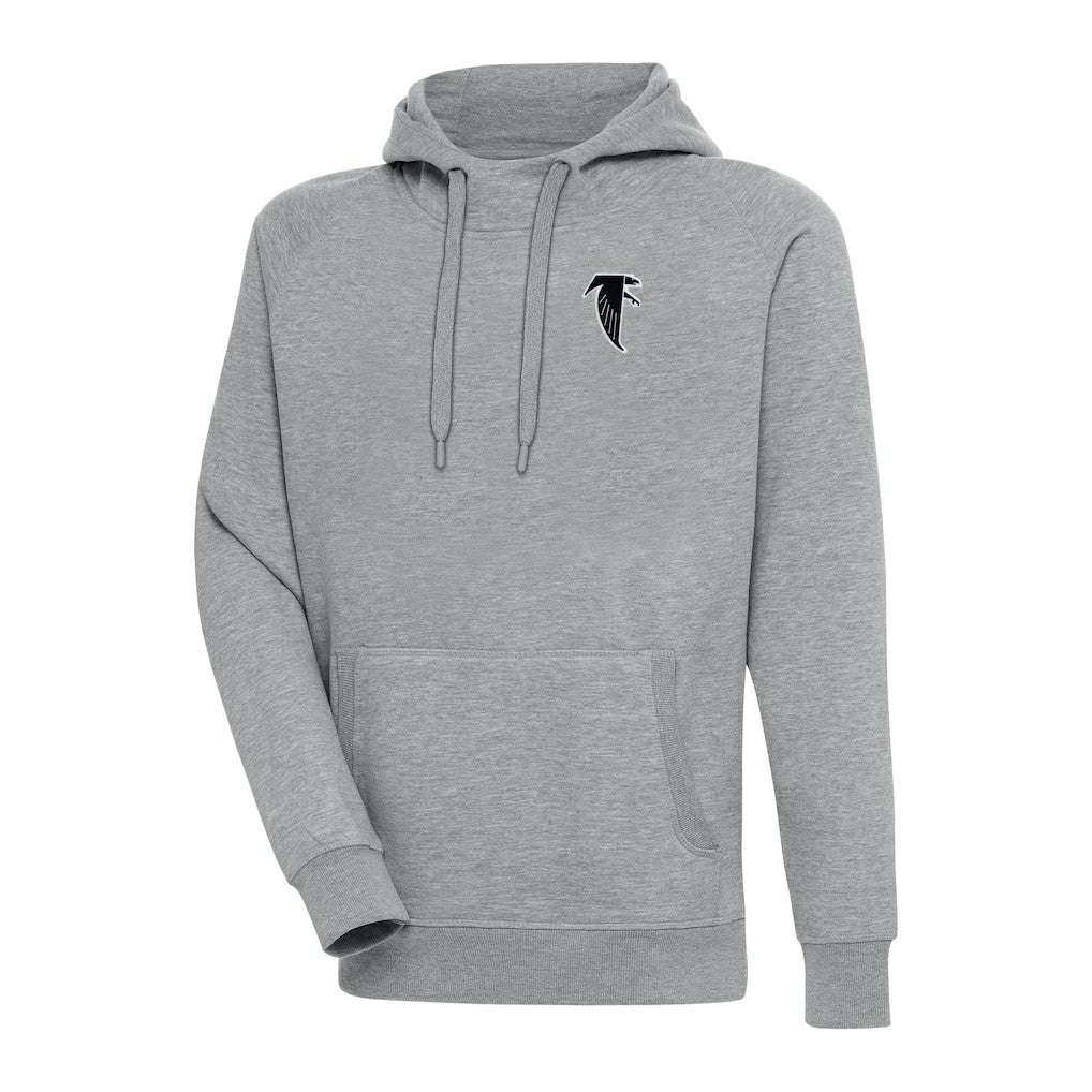 Atlanta Falcons Adult Throwback Logo Victory Pullover Hoodie - Heather Gray Hoodies