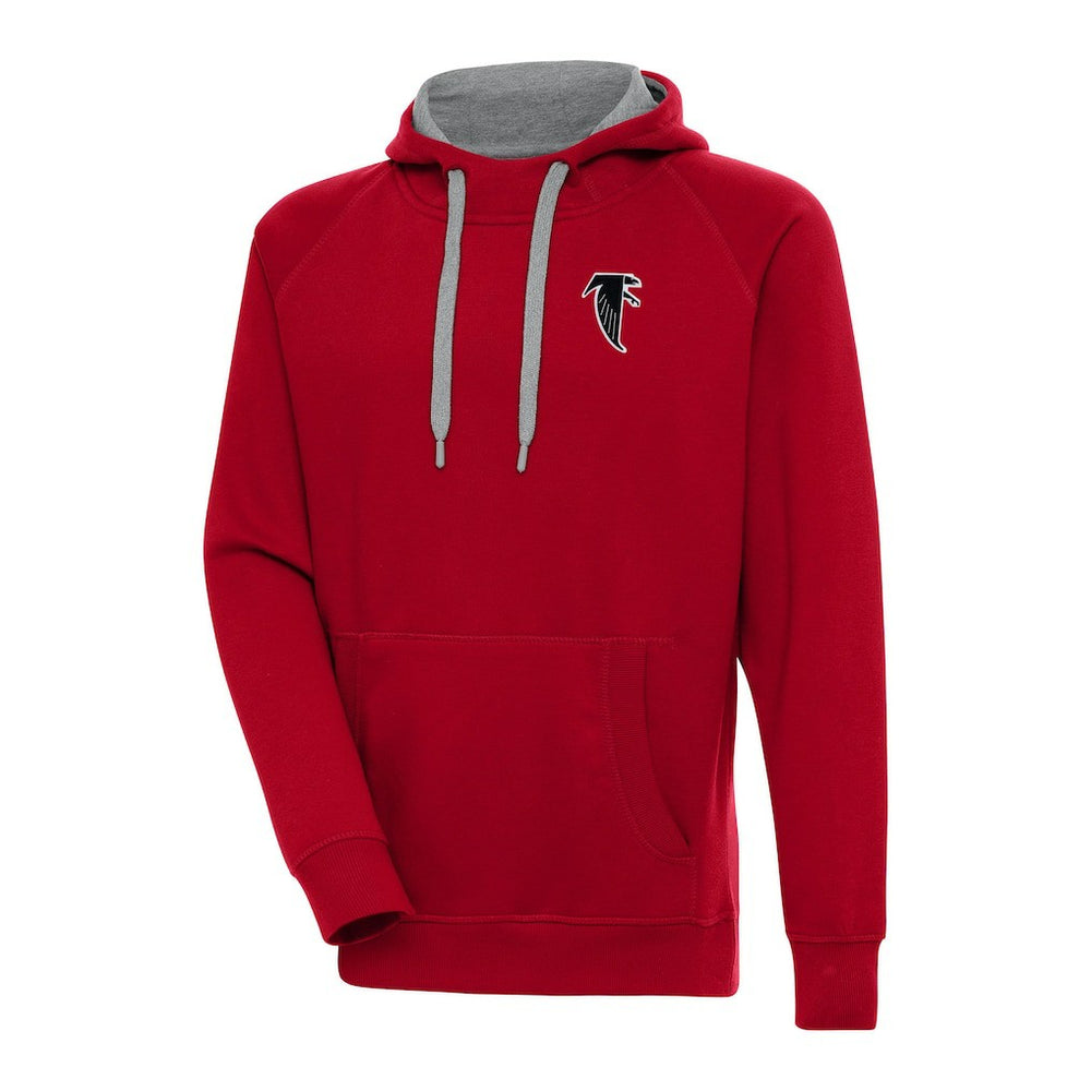 Atlanta Falcons Adult Throwback Logo Victory Pullover Hoodie - Red Hoodies